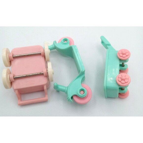 Precious Places Fisher Price Vintage Wagon Buggy Scooter Dollhouse Kids Toys - Picture 14 of 15